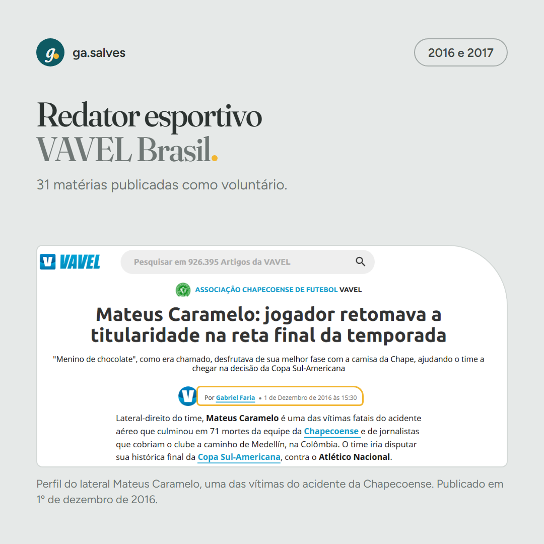 Slide sobre a VAVEL Brasil